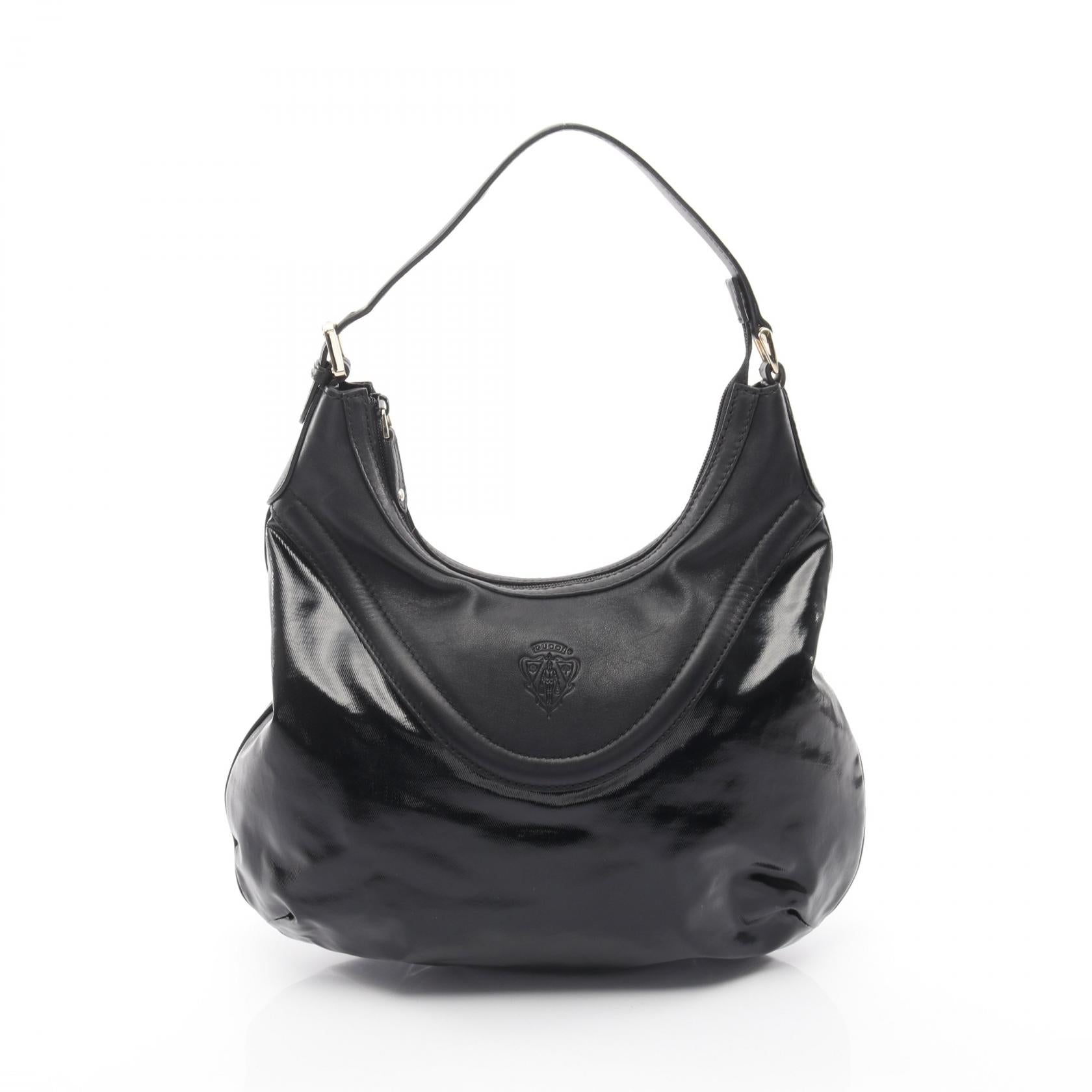 GUCCI hysteria Crest one shoulder bag Coated canvas leather black 2118800151735