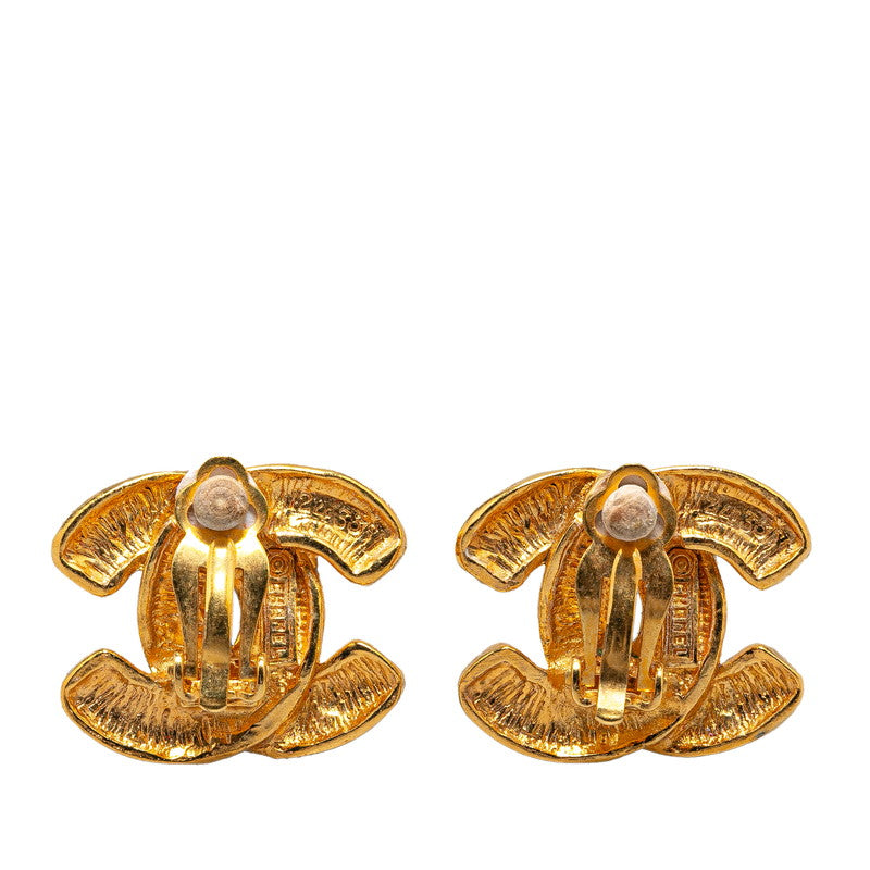 Chanel Gold Plated Coco Mark Mini Matelassé Earrings Bag