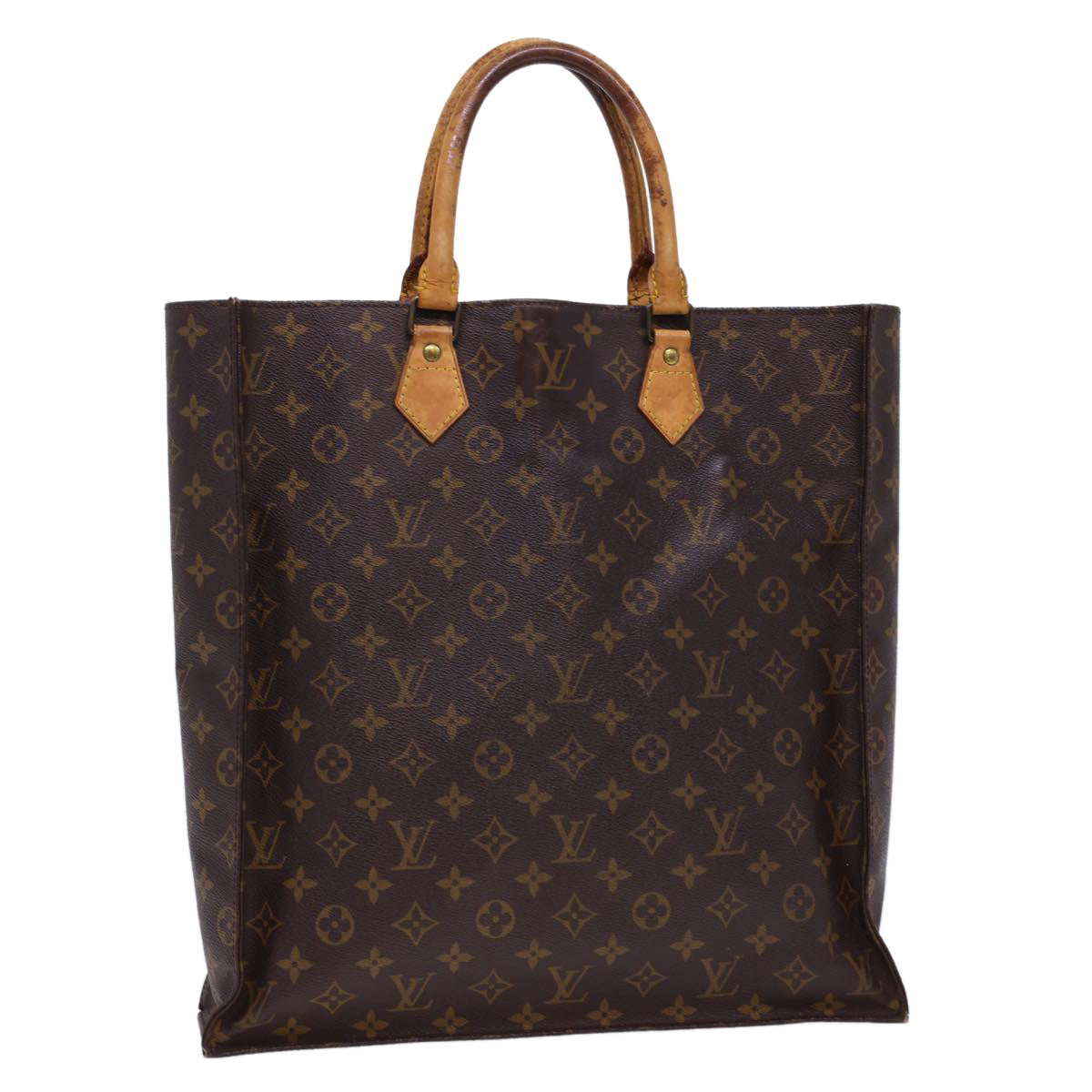 LOUIS VUITTON Monogram Sac Plat Hand Bag M51140 LV rd4748