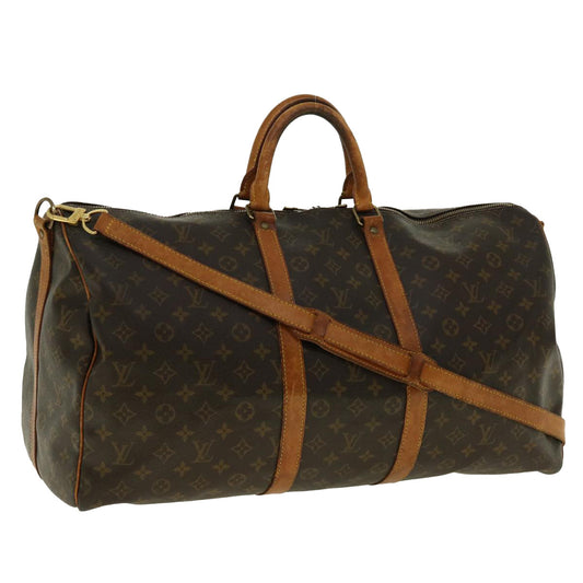 LOUIS VUITTON Monogram Keepall Bandouliere 55 Boston Bag M41414 LV rd4755