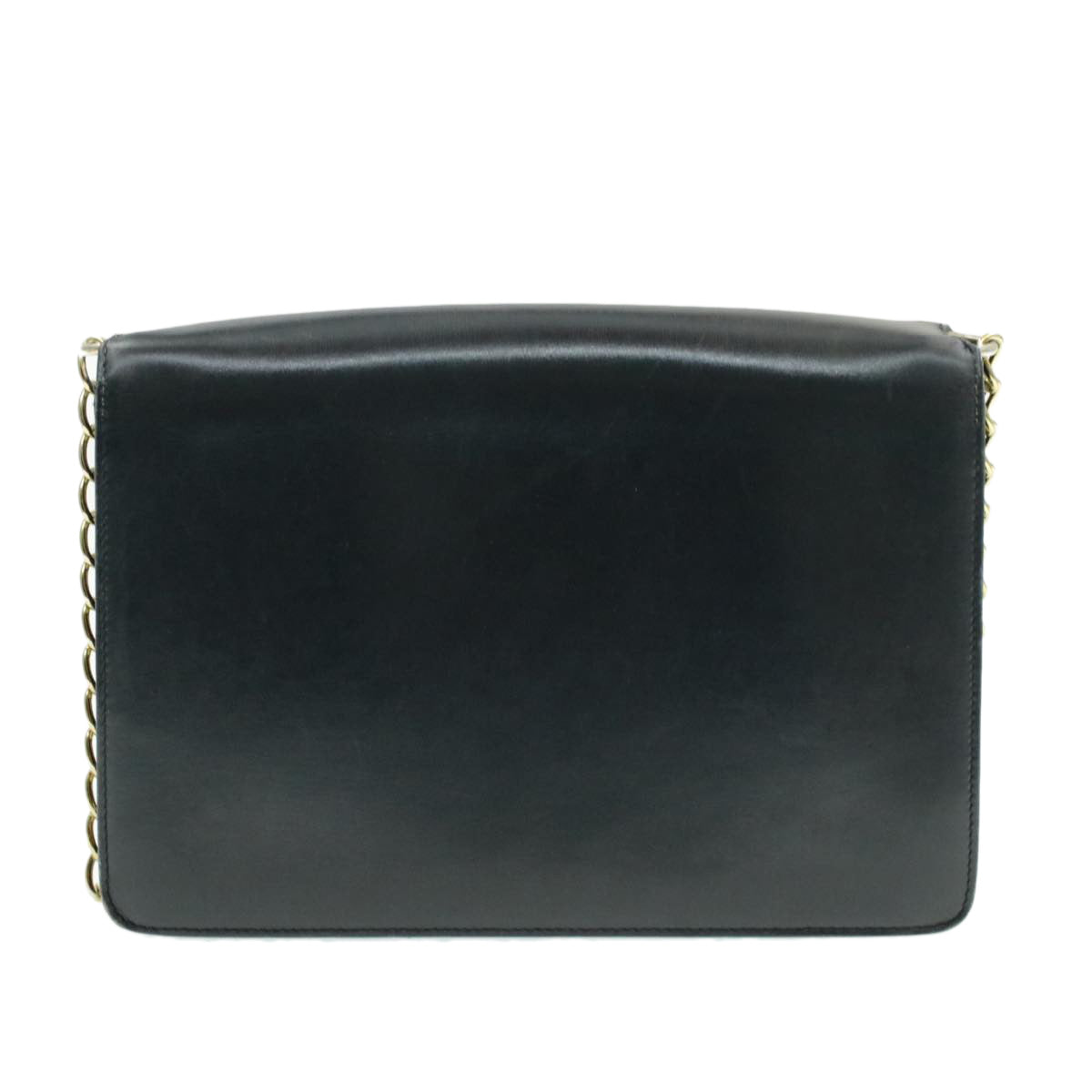 Luxury Horse Carriage Shoulder Bag Navy Rd Leather Chain