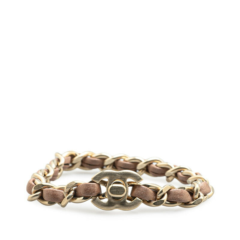 Chanel Coco Mark Turnlock Leather Bracelet Bag