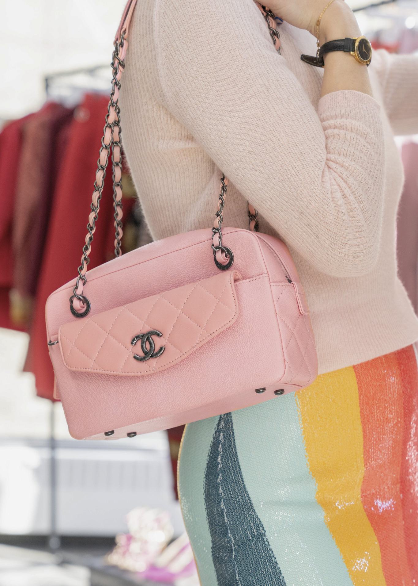 Chanel Pink Coco Break Camera Case Women Shoes