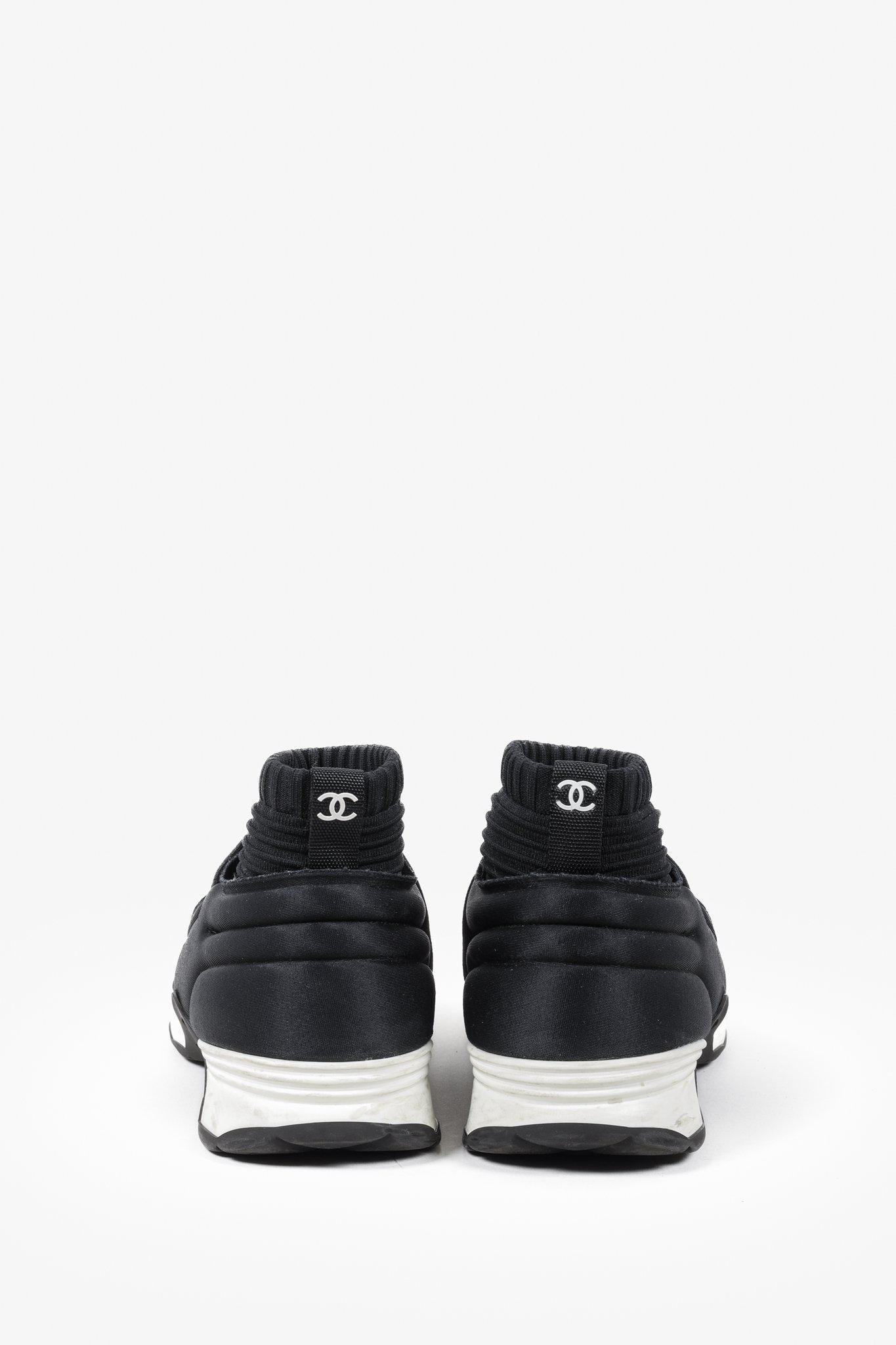 Chanel 2017 Neoprene High Top Sock Sneakers for Women