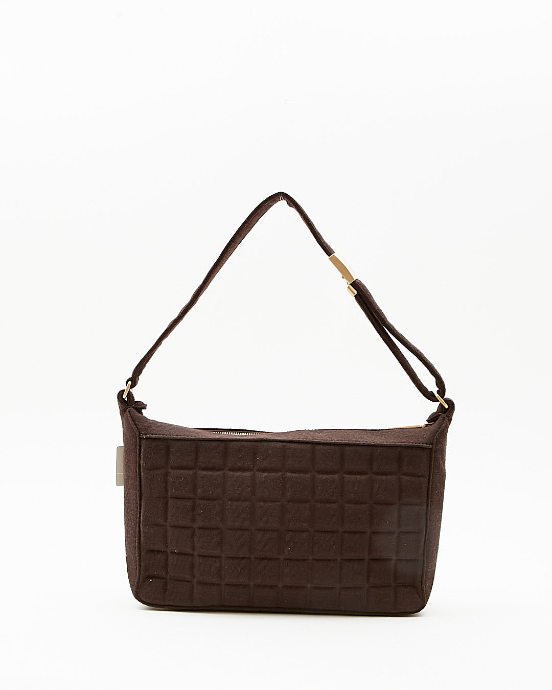 Chanel Brown Wool Chocolate Bar Shoulder Bag