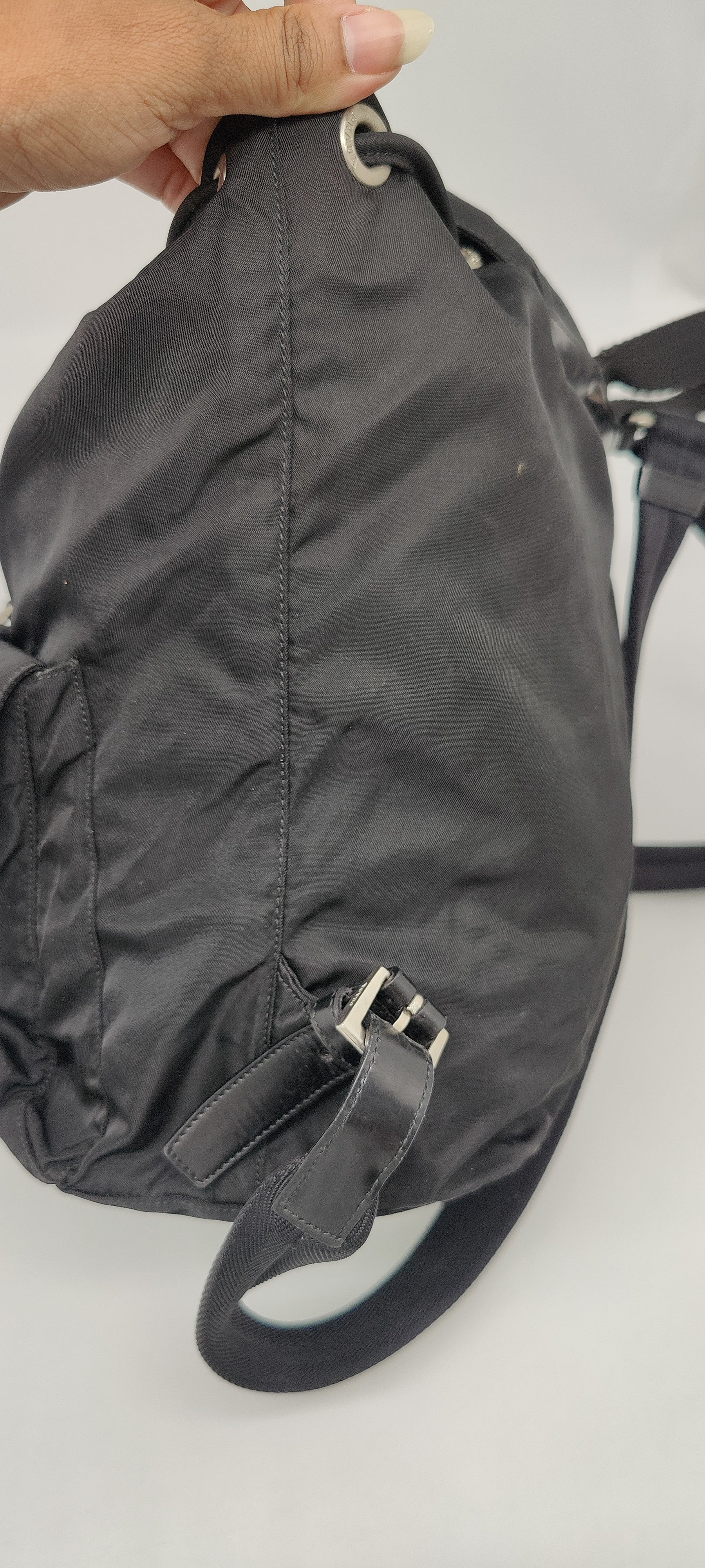 Prada Backpack In Handbag Nylon Black Nylon Handbag