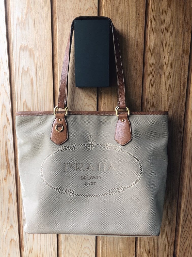 Prada Tote Canvas Tote Bag