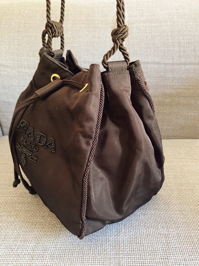 Prada Drawstring Bag Nylon Travel Bag