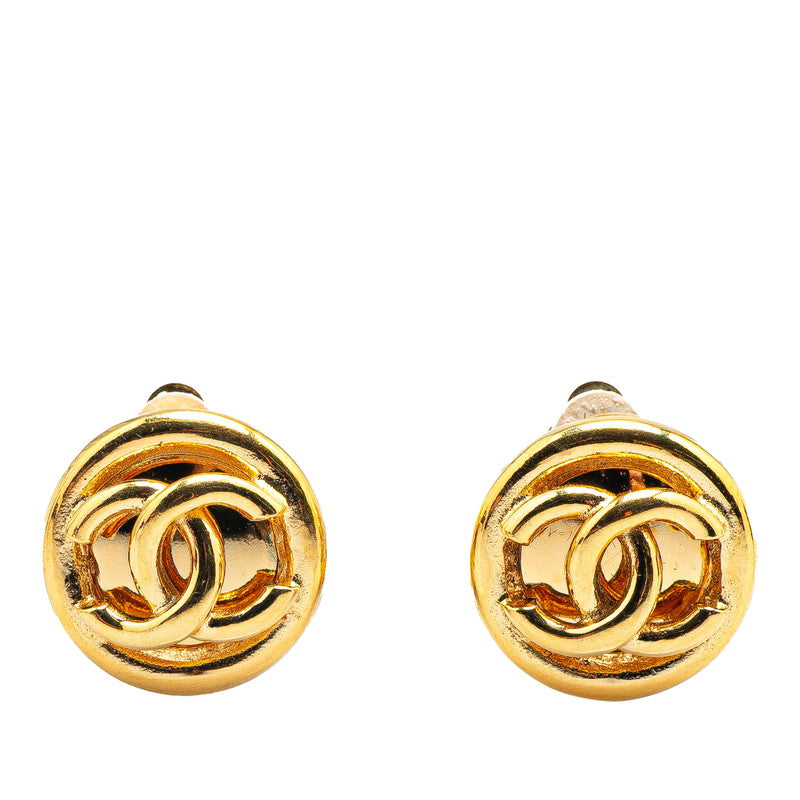 Chanel Coco Mark Round Earrings
