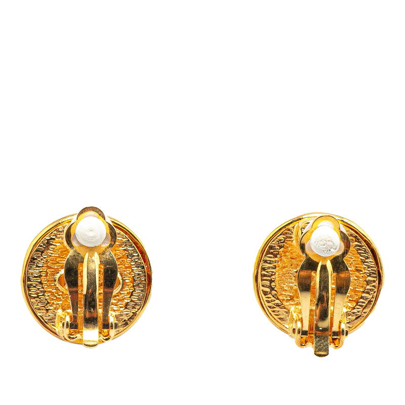 Chanel Coco Mark Round Earrings