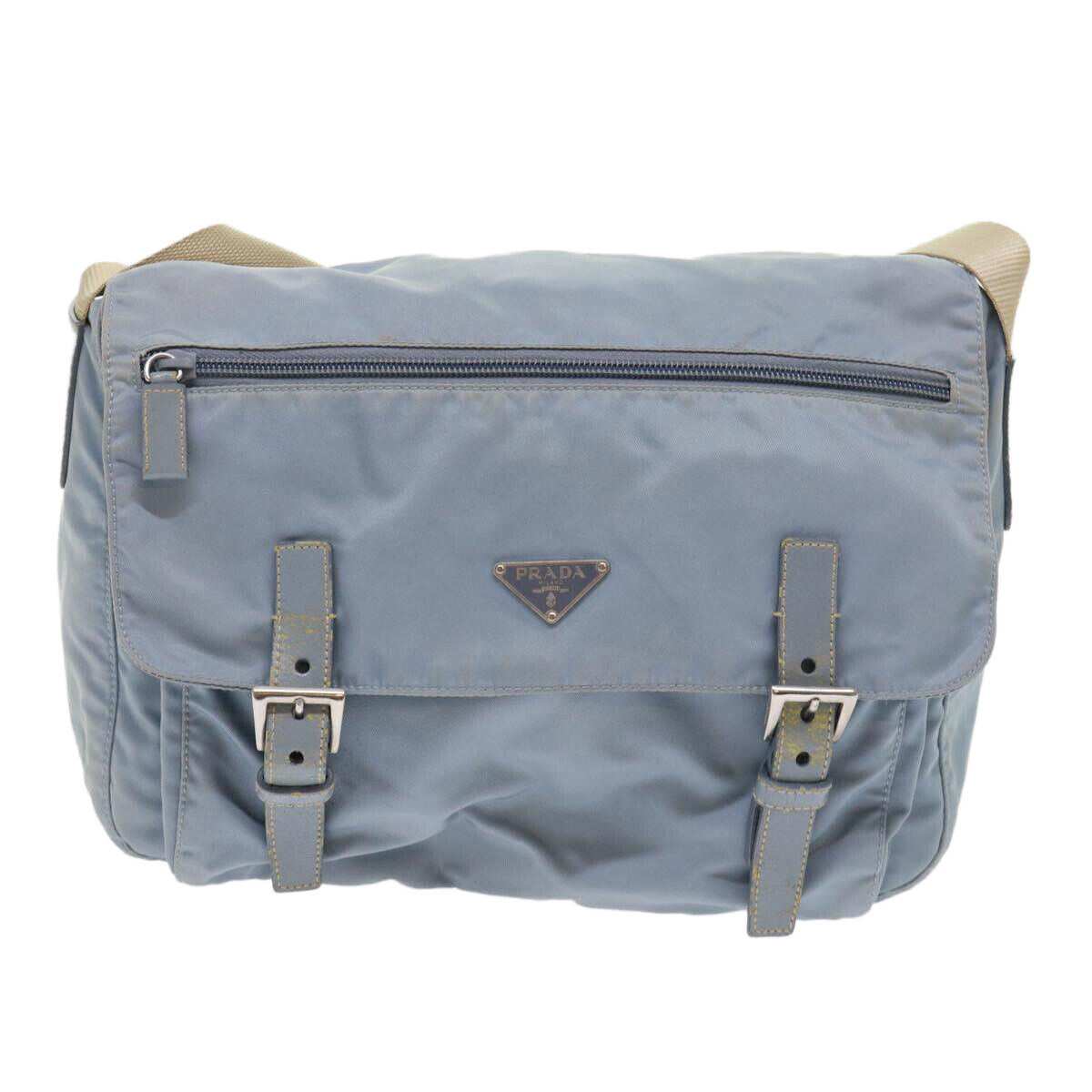 Prada Milano Tessuto Crossbody Bag Blue