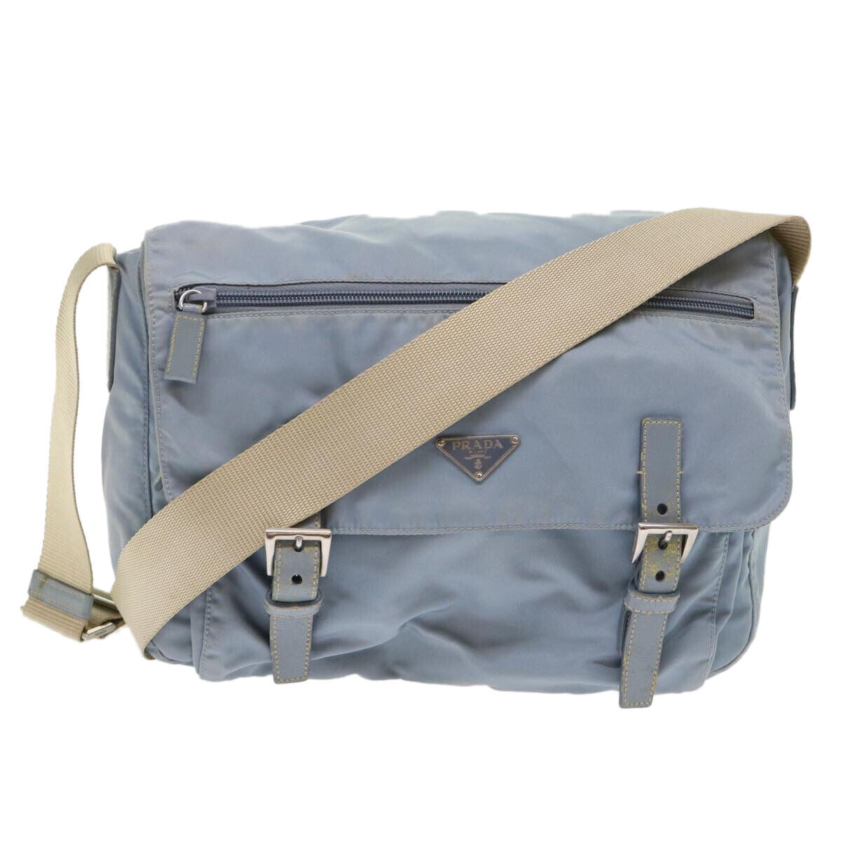Prada Milano Tessuto Crossbody Bag Blue