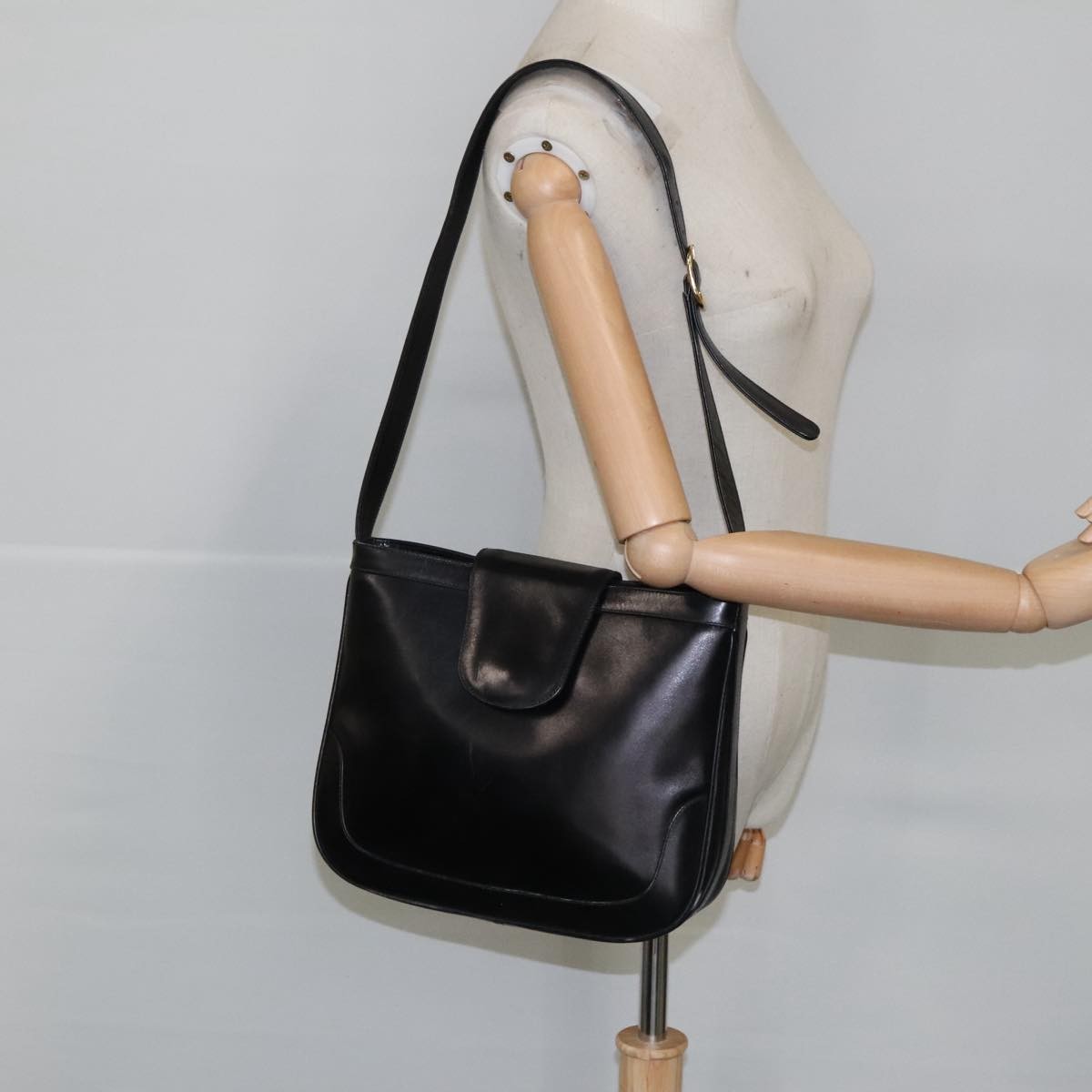 Gucci Shoulder Bag Leather Black Leather Shoulder Bag Bag