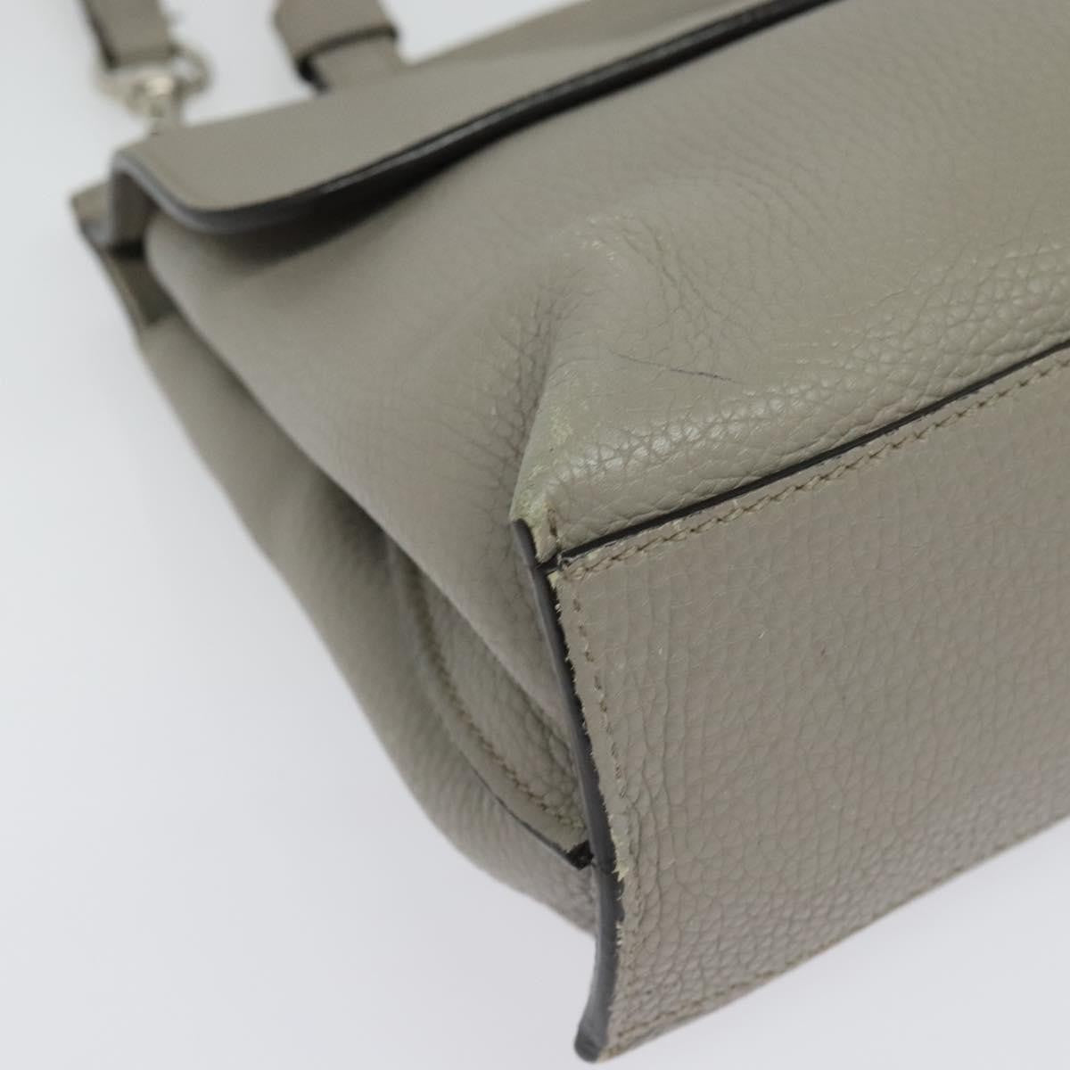 Gucci Bamboo Daily Top Handle Bag Leather Gray Leather Bag
