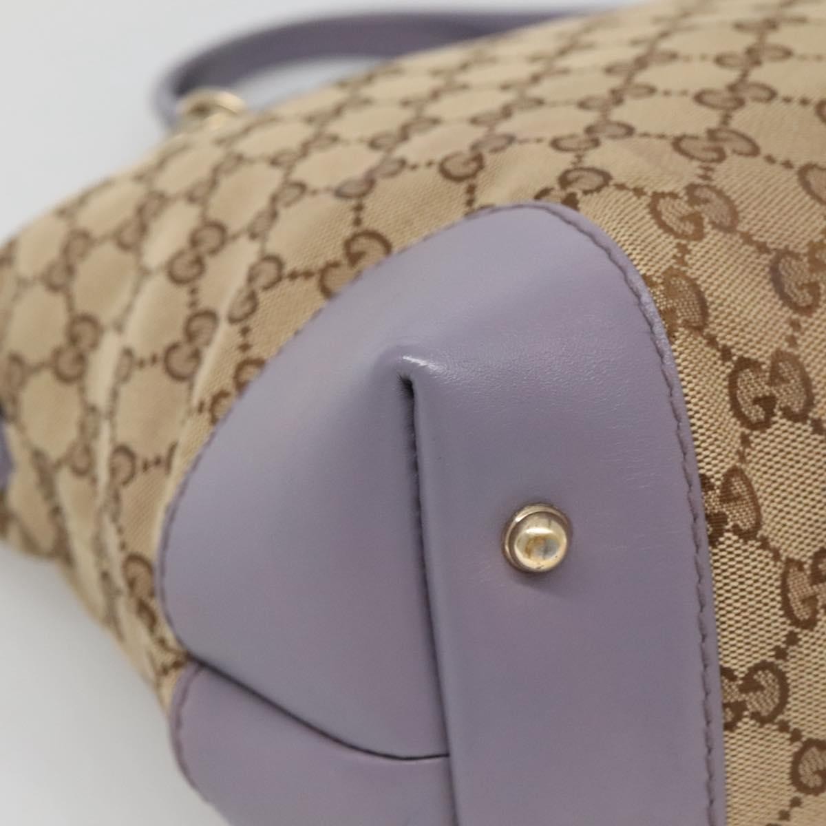 Gucci Convertible Belted Tote Gg Canvas With Leather Beige Canvas Tote Bag Bag