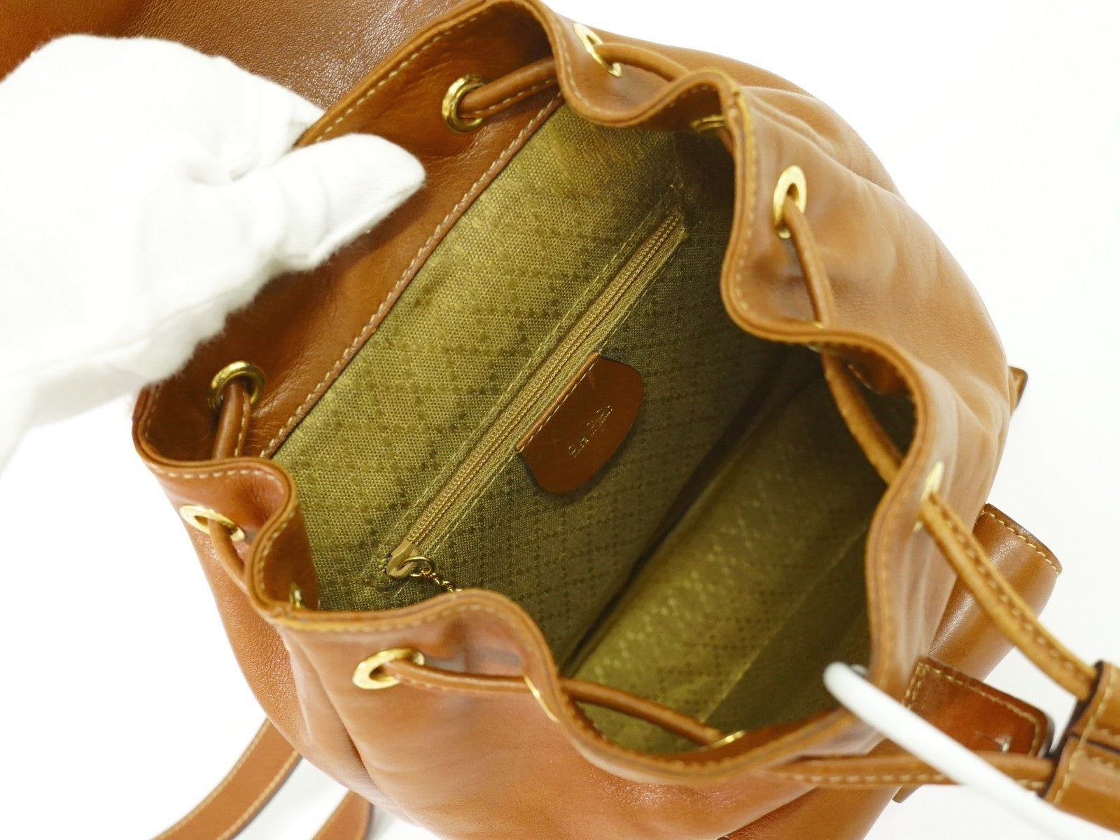 Gucci Bamboo Backpack Leather Brown Leather Backpack Bag