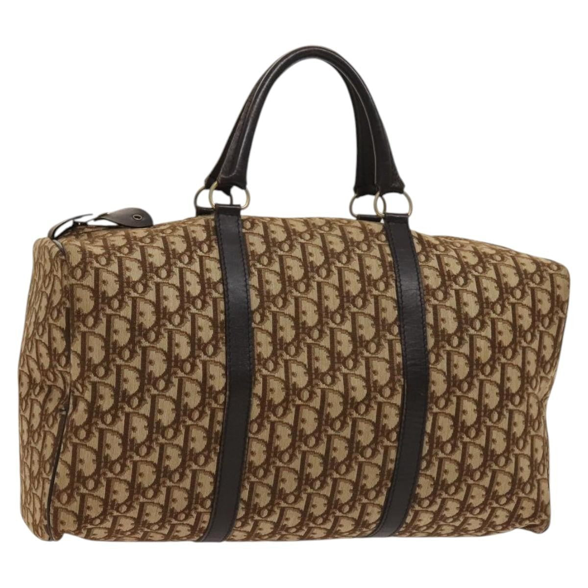 Dior Handbag Christian Trotter Boston Bag issimo Bag Canvas Brown