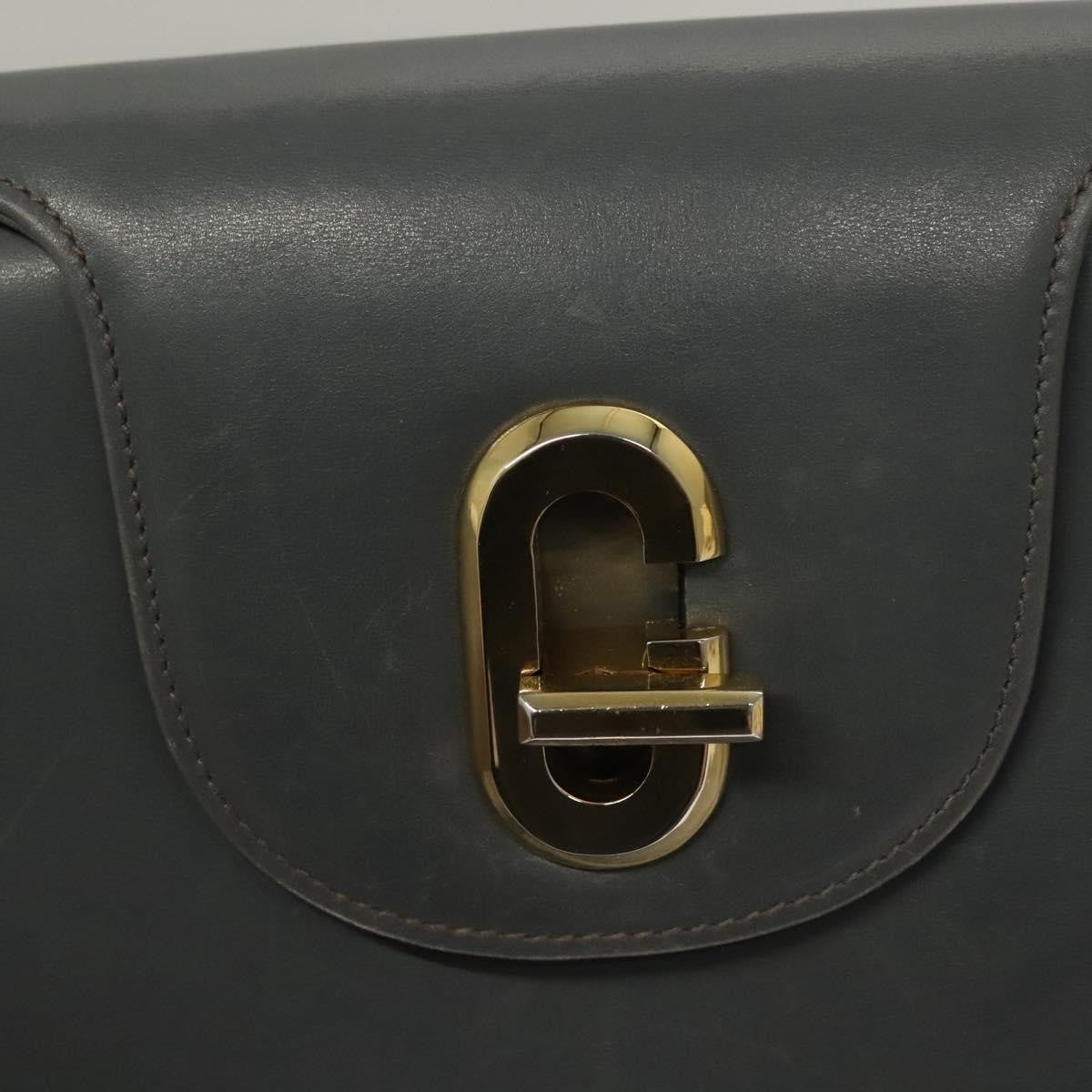 Gucci 1973 Top Handle Bag Leather Gray Leather Handbag