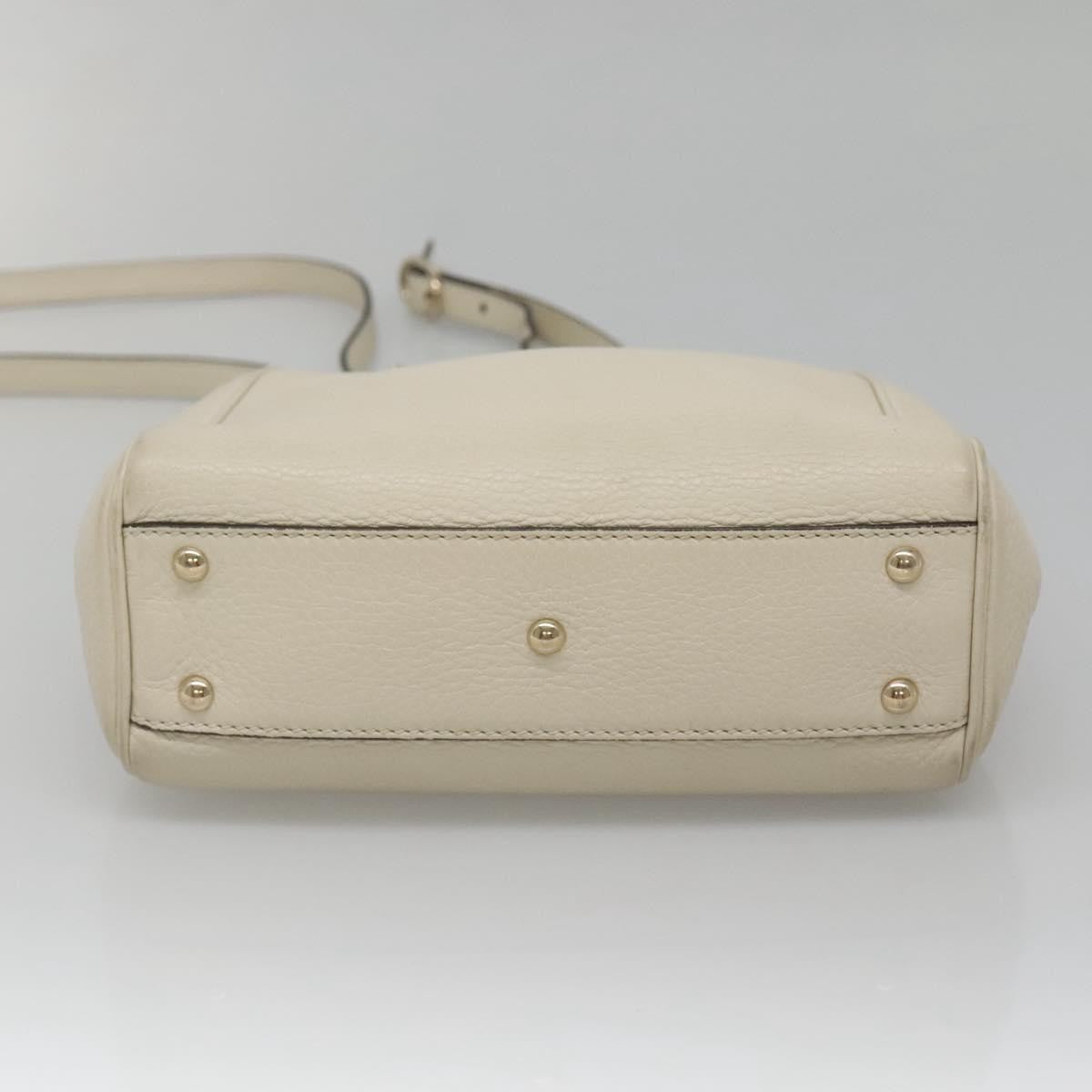 Gucci Bamboo Shopper Bag Leather White Leather Bag