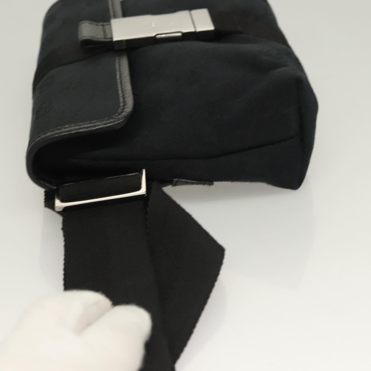 Gucci Buckle Belt Bag Gg Canvas Black Canvas Bag