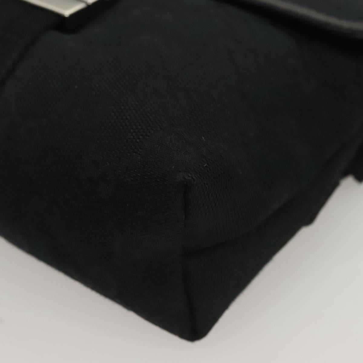 Gucci Buckle Belt Bag Gg Canvas Black Canvas Bag