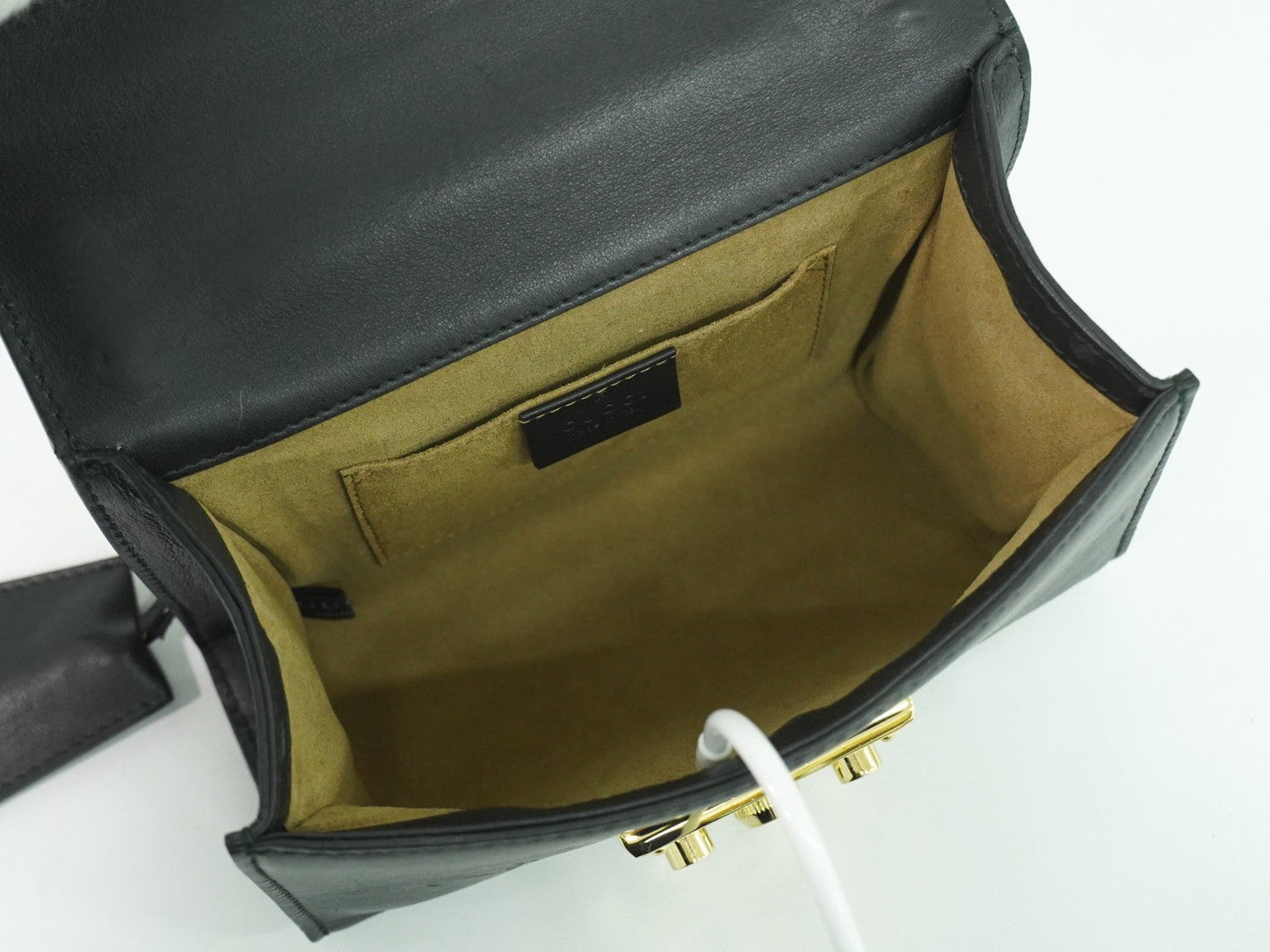 Gucci Padlock Shoulder Bag Leather Black Leather Shoulder Bag Bag