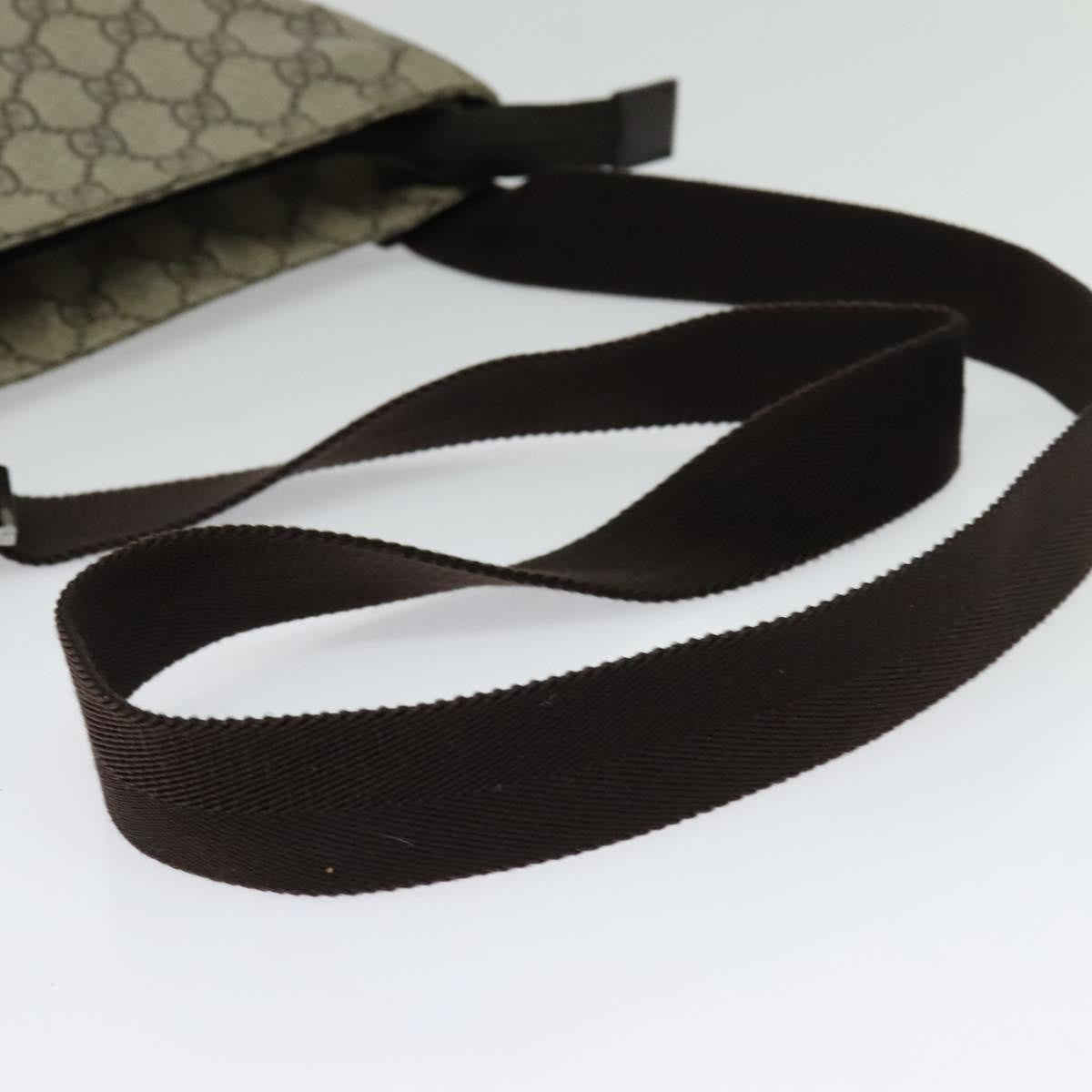 Gucci Zip Top Messenger Bag Gg Coated Canvas Beige Canvas Shoulder Bag Bag