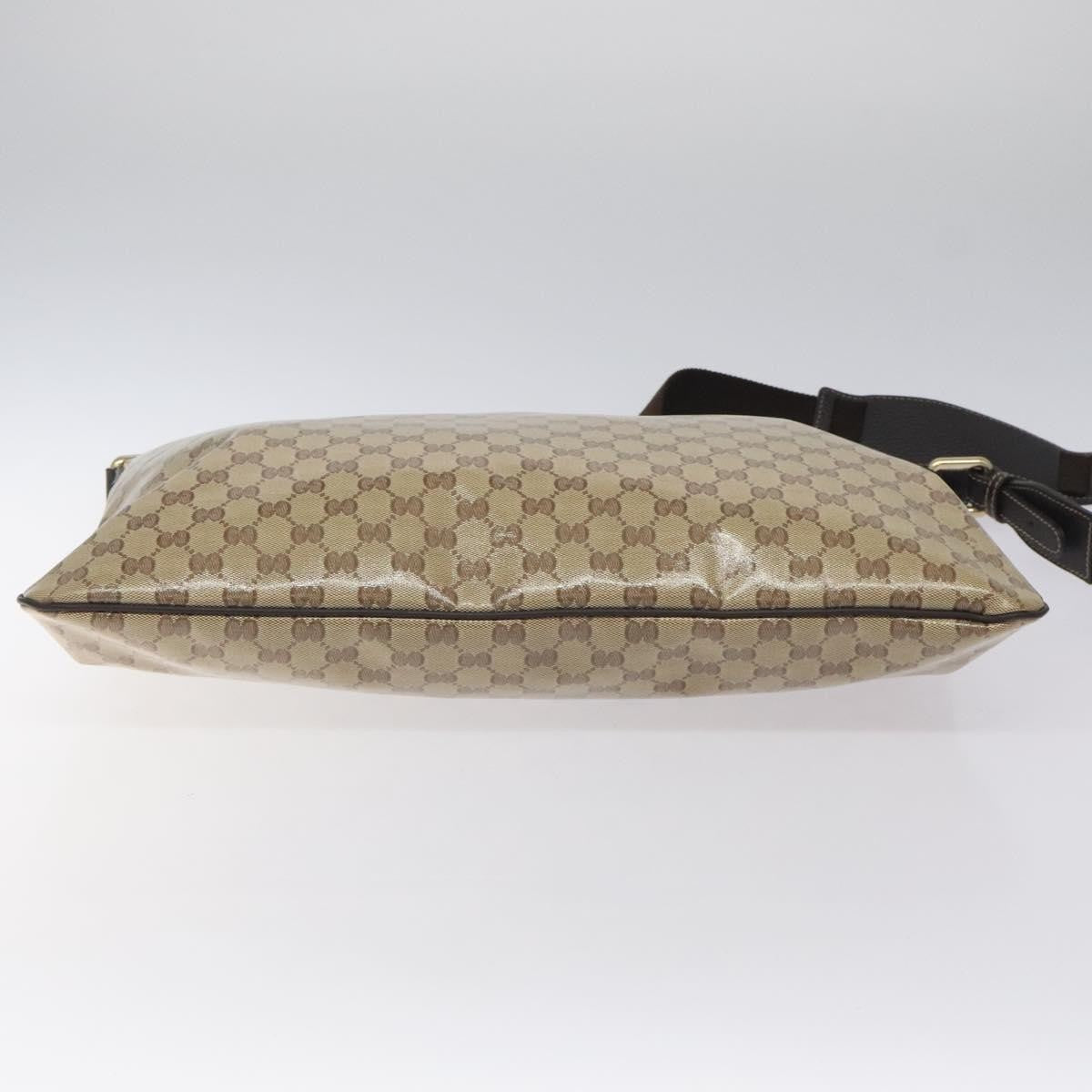 Gucci Flap Messenger Bag (Outlet) Gg Coated Canvas Beige Canvas Shoulder Bag Bag
