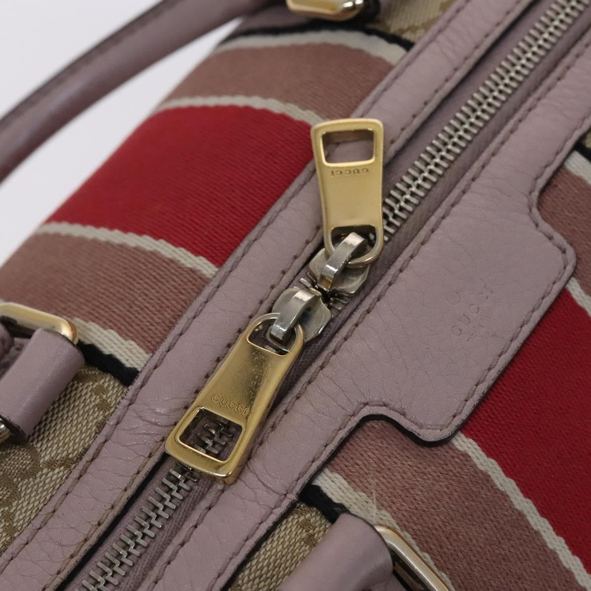 Gucci Web Boston Bag Gg Canvas Beige Canvas Bag