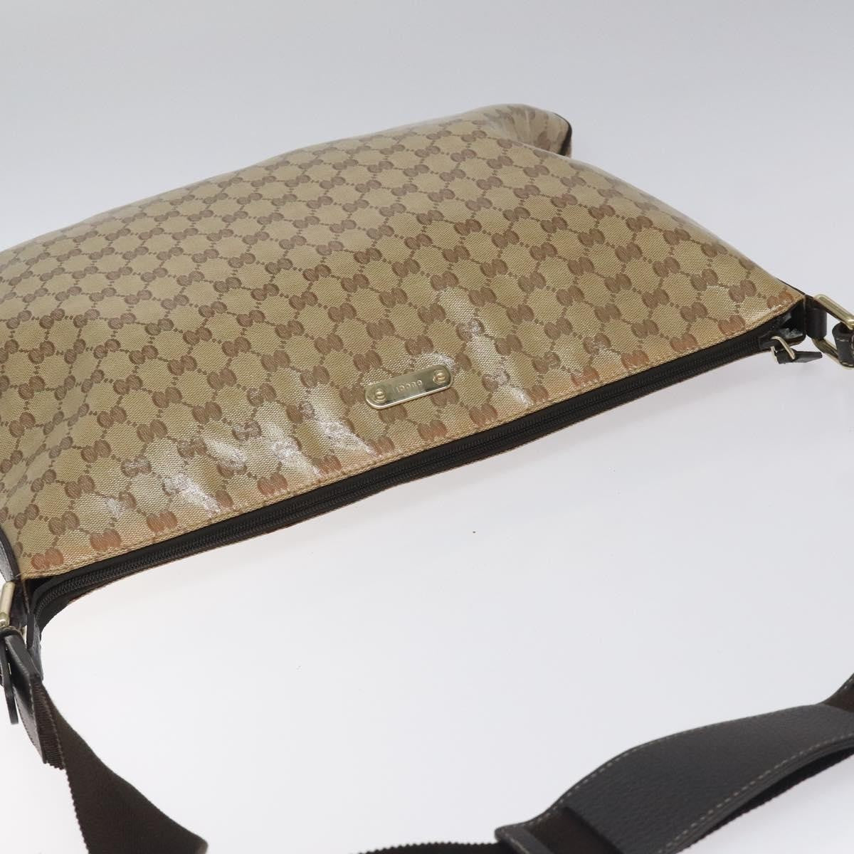 Gucci Flap Messenger Bag (Outlet) Gg Coated Canvas Beige Canvas Shoulder Bag Bag