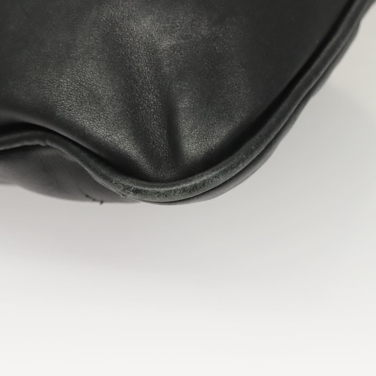 Gucci Bamboo Shoulder Bag Leather Black Leather Handbag
