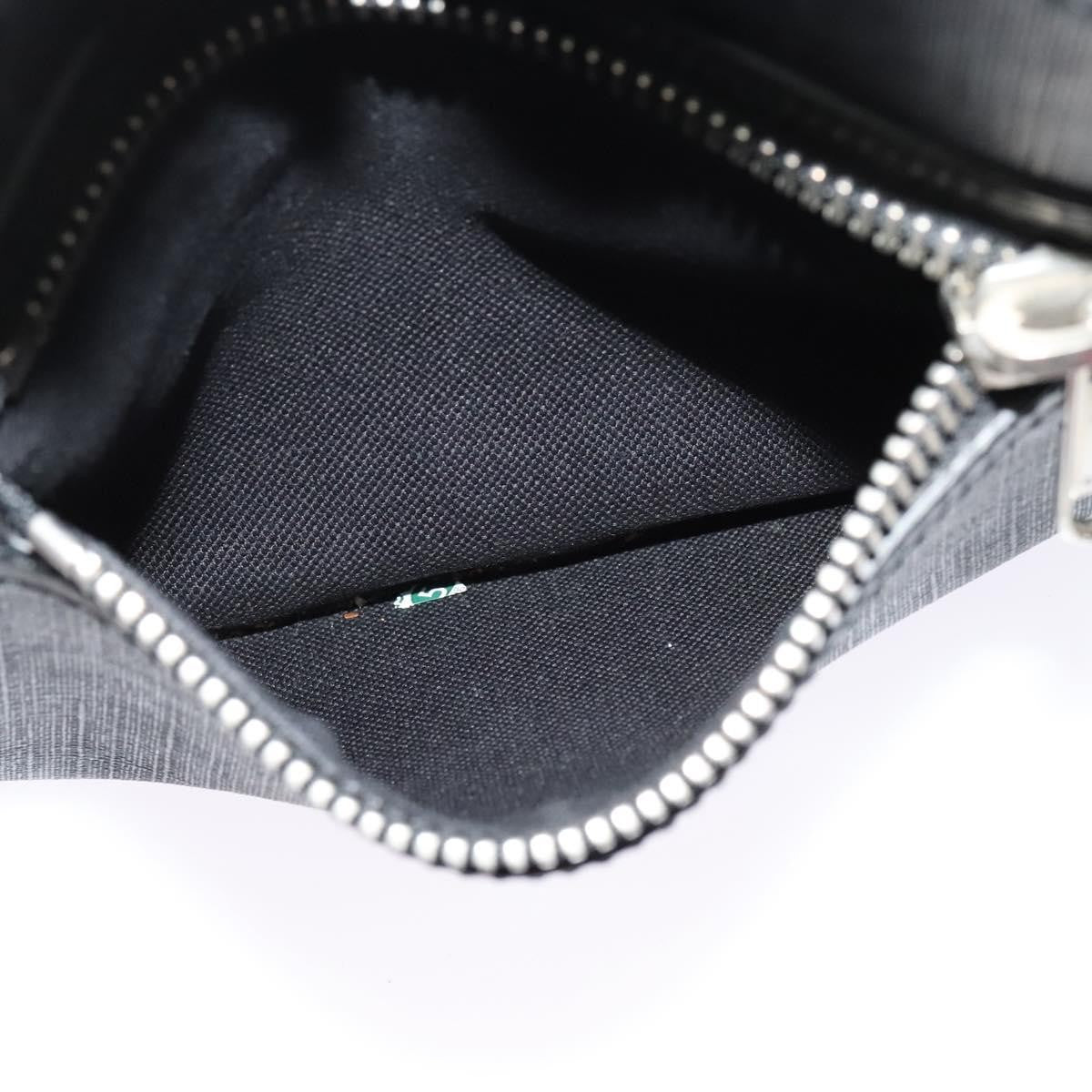 Gucci Web Strap Front Zip Messenger Bag Gg Coated Canvas Black Canvas Bag