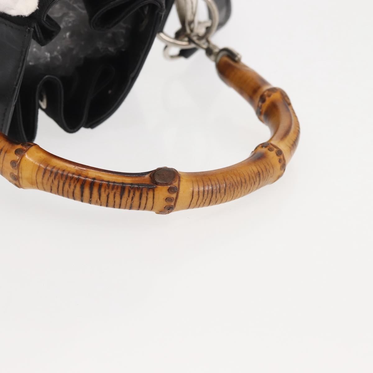 Gucci Bamboo Bucket Bag Nylon And Leather Black Nylon Bag