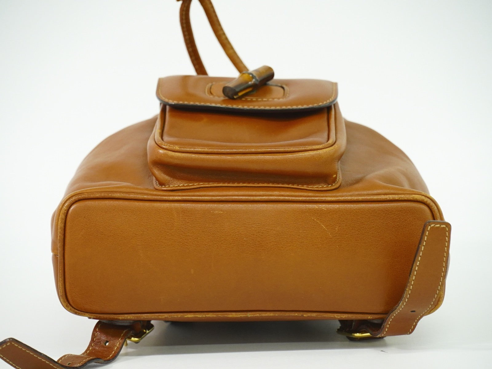 Gucci Bamboo Backpack Leather Brown Leather Backpack Bag