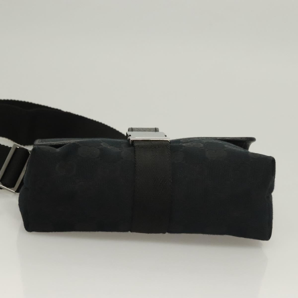 Gucci Buckle Belt Bag Gg Canvas Black Canvas Bag