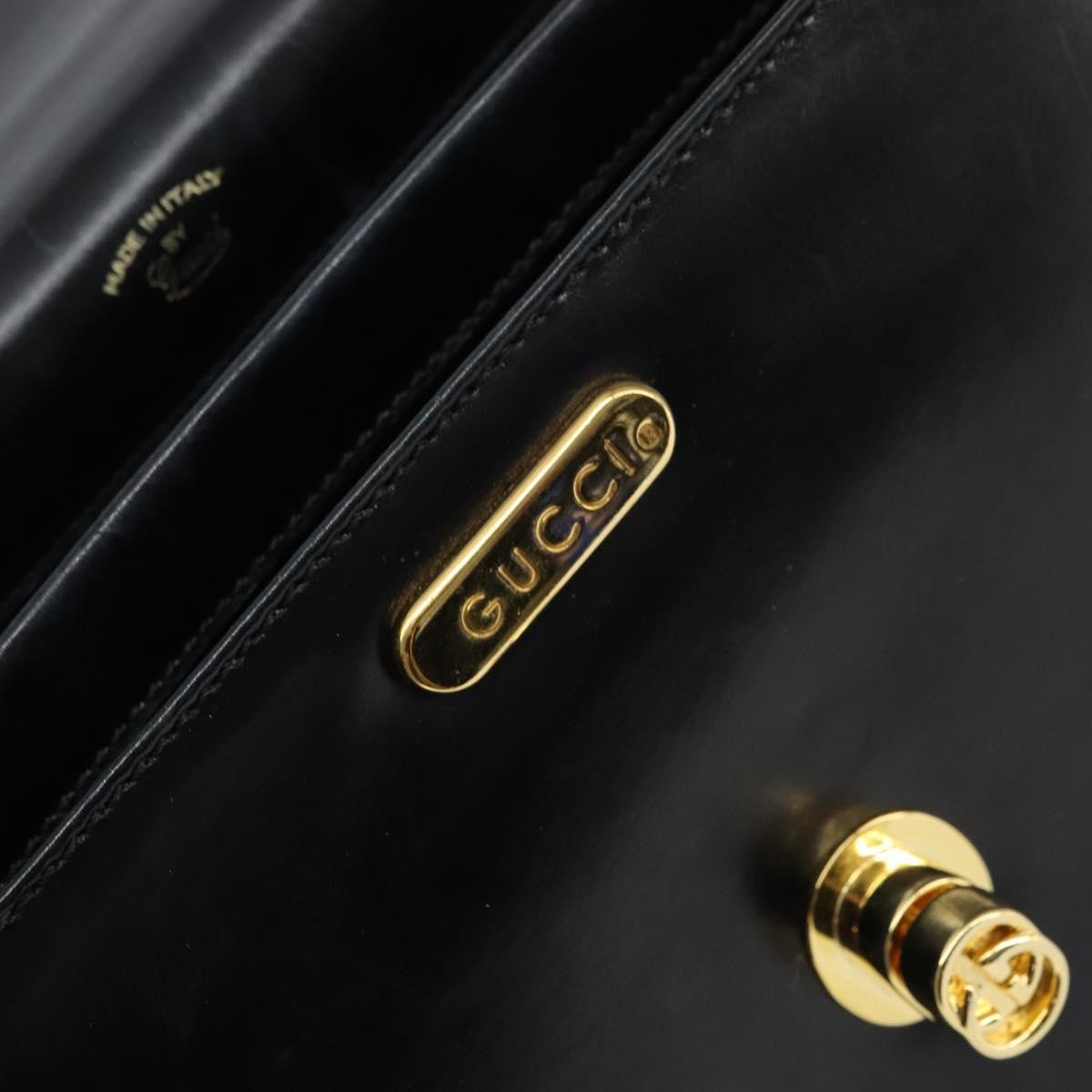 Gucci Handbag Leather Black Leather Handbag