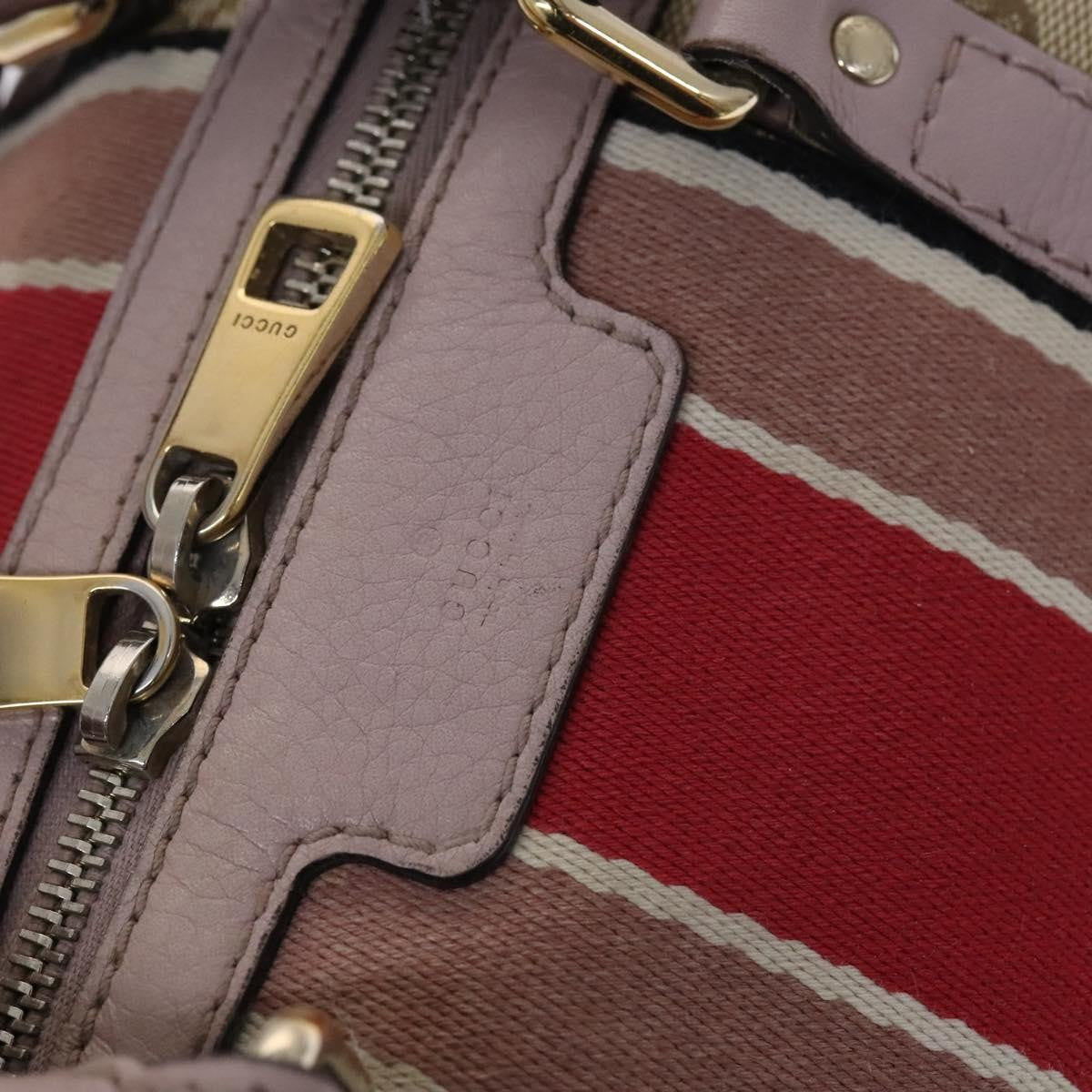 Gucci Web Boston Bag Gg Canvas Beige Canvas Bag