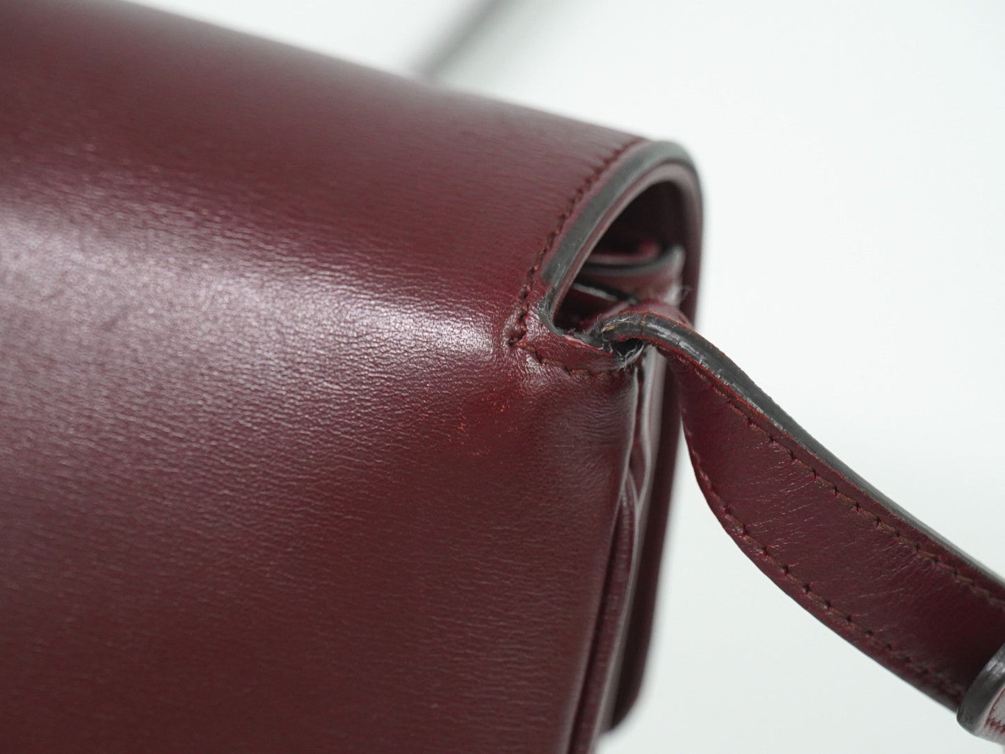 Gucci Arli Shoulder Bag Leather Burgundy Leather Bag