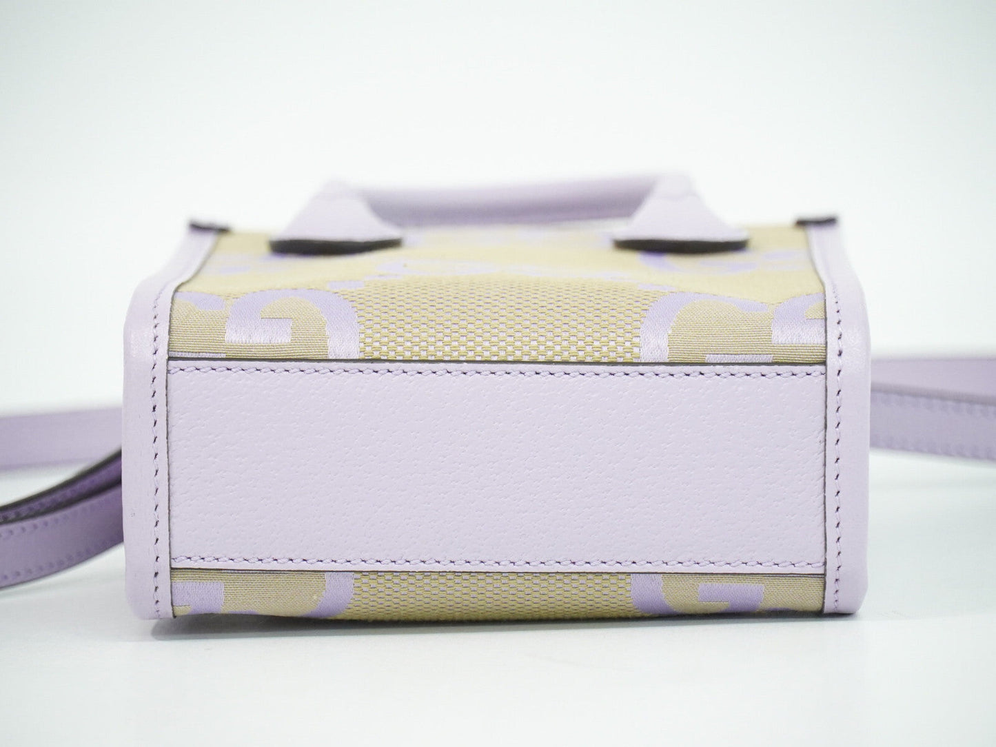 Gucci Vertical Tote Jumbo Gg Canvas Purple Canvas Bag