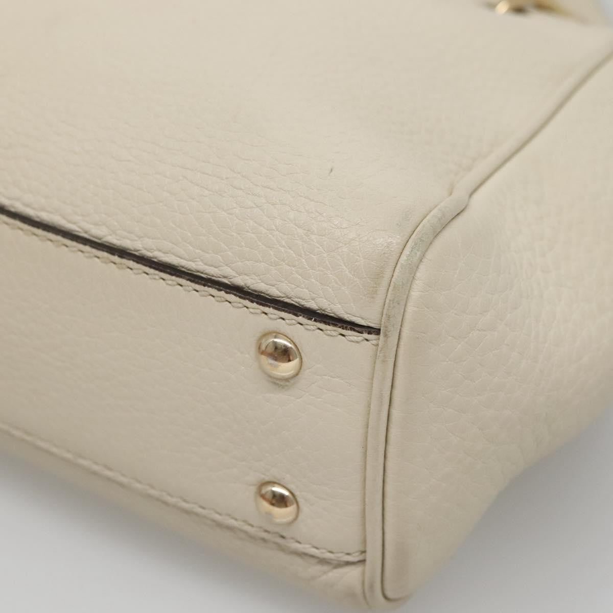 Gucci Bamboo Shopper Bag Leather White Leather Bag