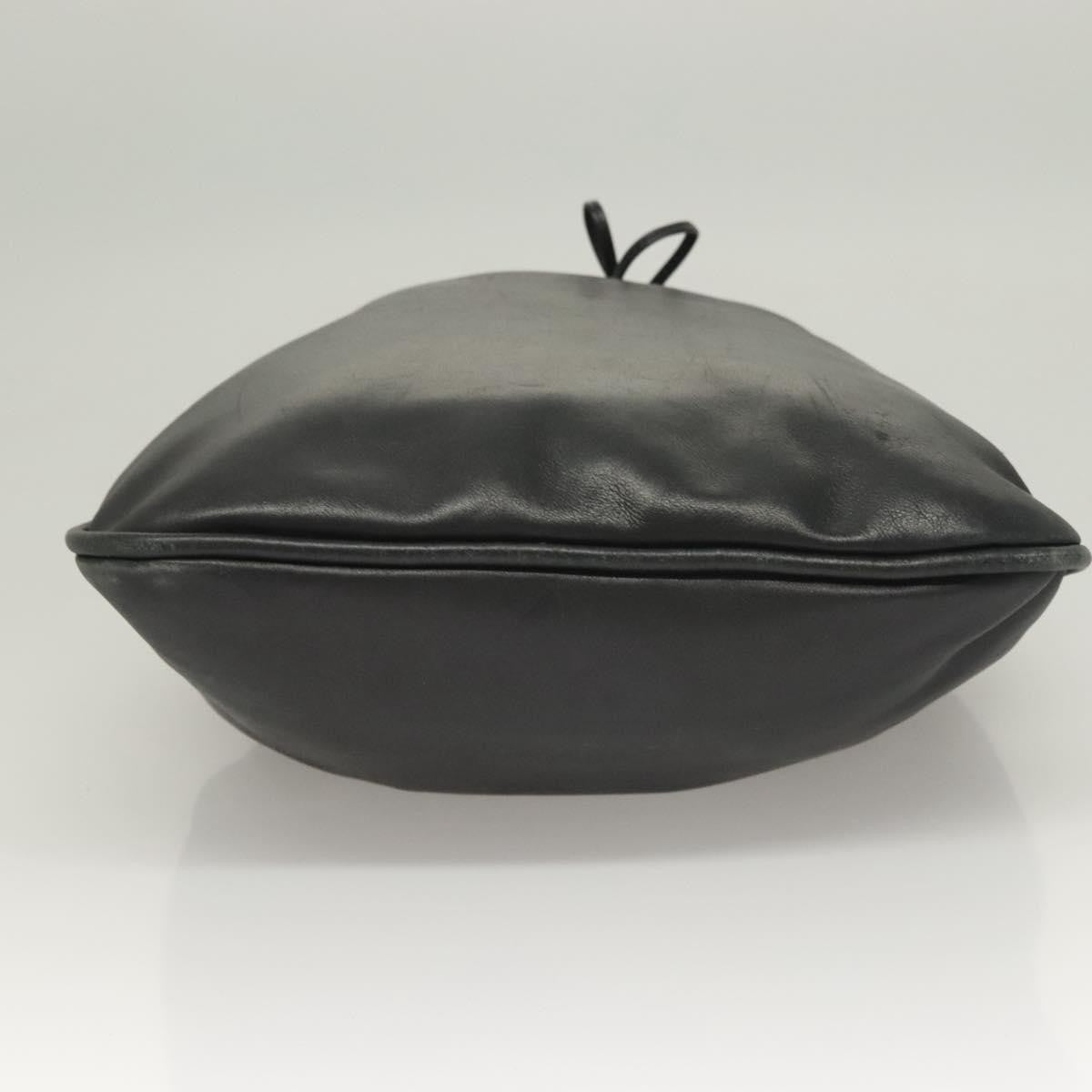 Gucci Bamboo Shoulder Bag Leather Black Leather Handbag