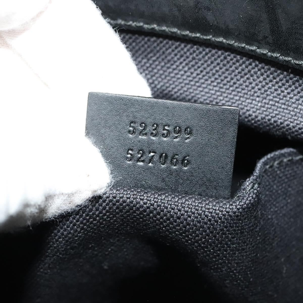 Gucci Web Strap Front Zip Messenger Bag Gg Coated Canvas Black Canvas Bag
