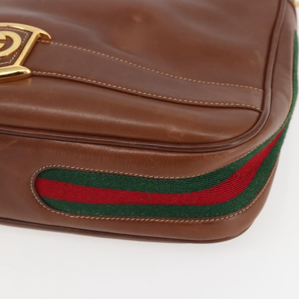 Gucci Sherry Line Shoulder Bag Leather Brown Leather Shoulder Bag Bag