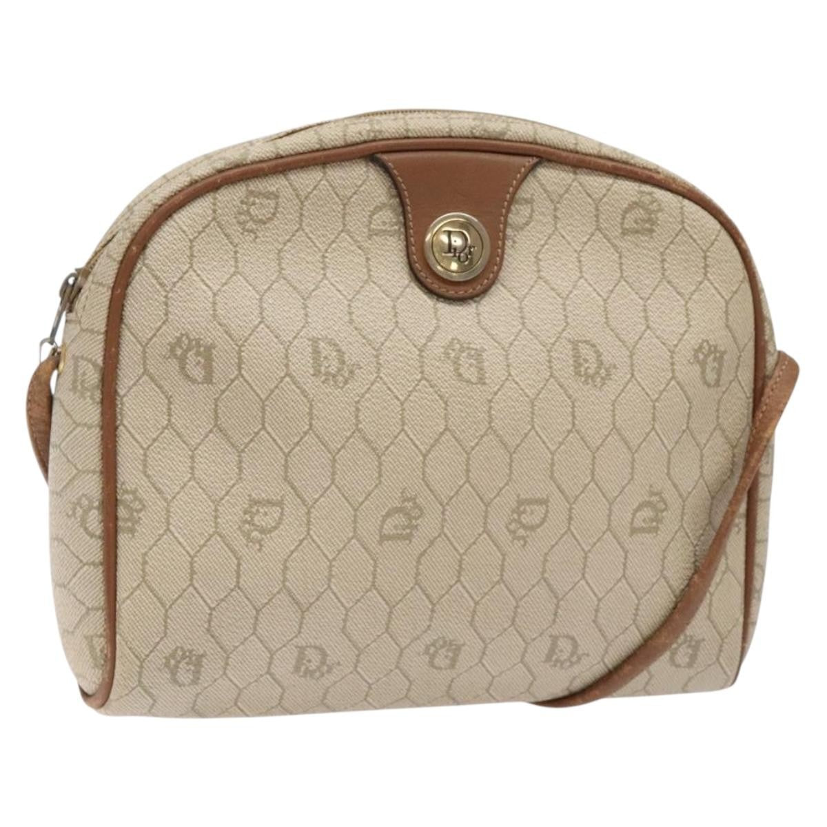 Dior Shoulder Bag Christian Honeycomb Bag 3 Canvas Beige