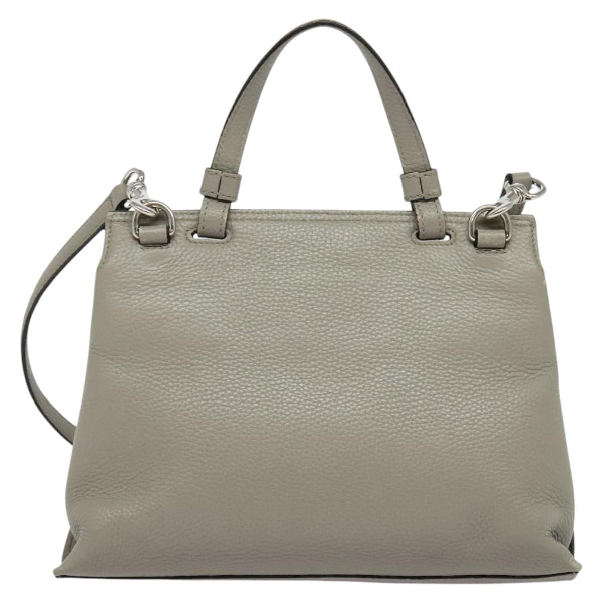 Gucci Bamboo Daily Top Handle Bag Leather Gray Leather Bag