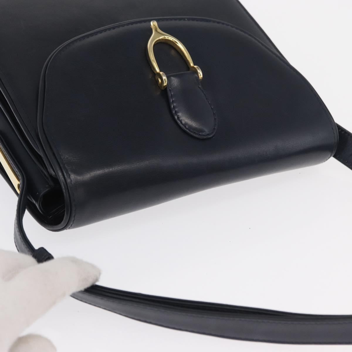 Gucci Shoulder Bag Leather Navy Leather Shoulder Bag Bag