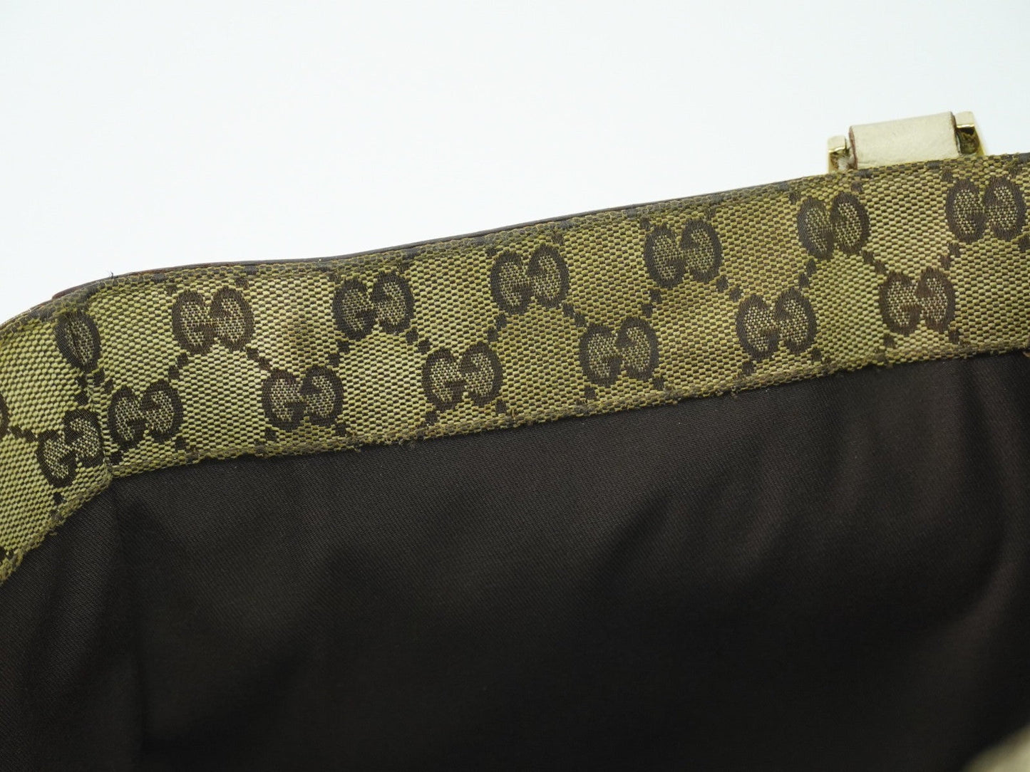 Gucci Abbey Leather With Gold Hardware Ecru Leather Tote Bag Bag
