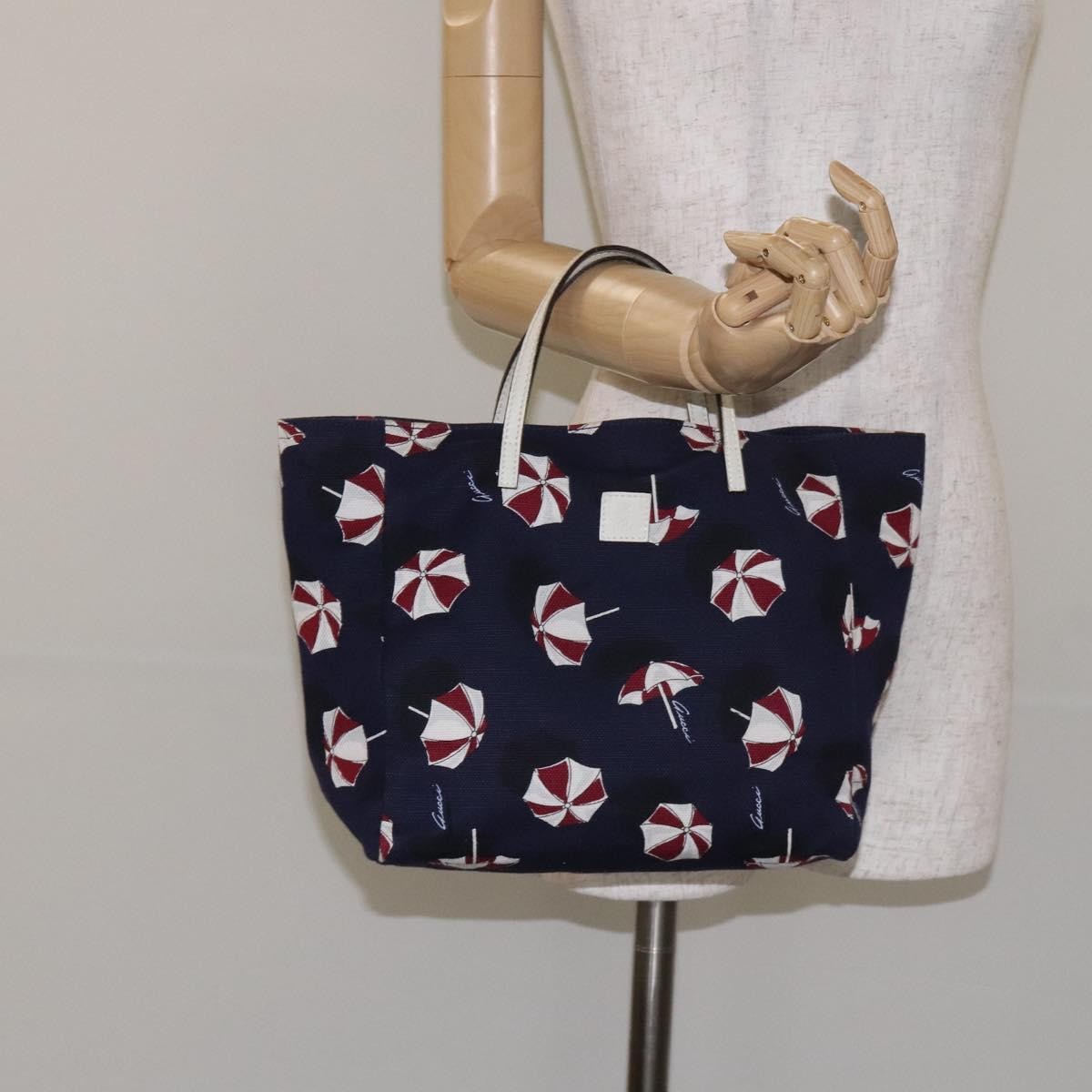 Gucci Open Tote (Outlet) Umbrella Canvas Purple Canvas Tote Bag Bag
