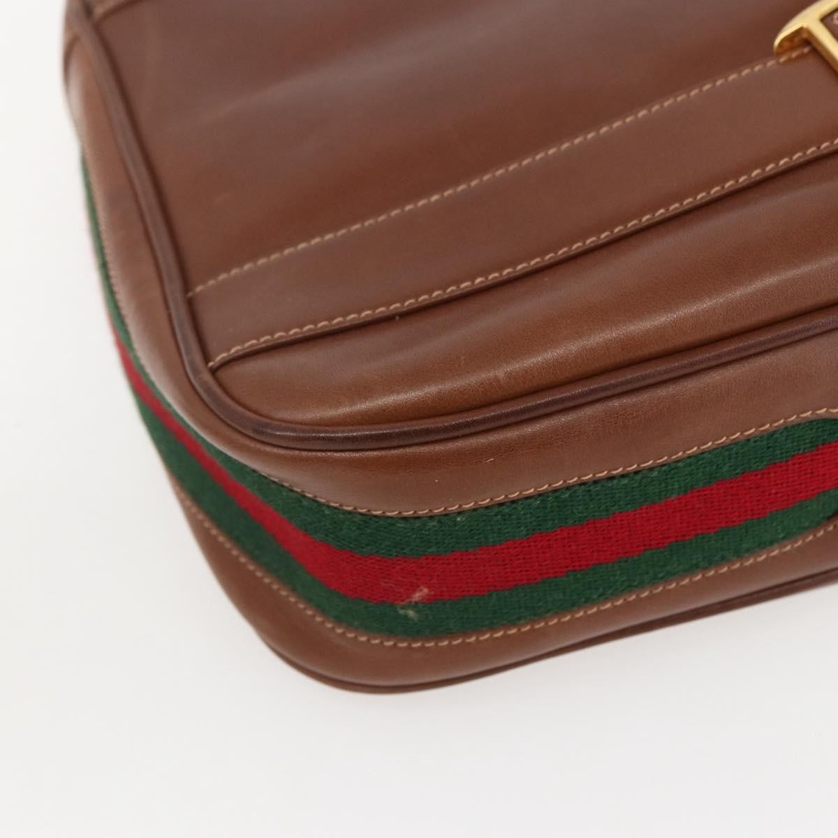 Gucci Sherry Line Shoulder Bag Leather Brown Leather Shoulder Bag Bag