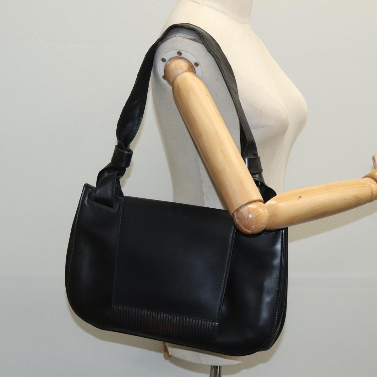 Gucci Shoulder Bag Leather Black Leather Shoulder Bag Bag